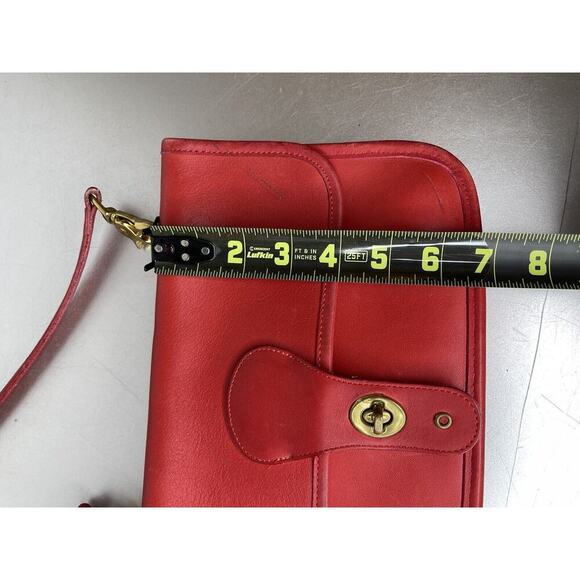 Vintage COACH Bonnie Cashin Double Turnlock Twin Clutch Shoulder Bag RED *RARE* - Picture 13 of 13